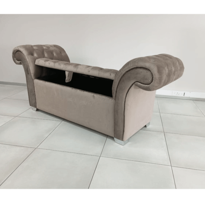 Queen Twin Arm Storage Chaise